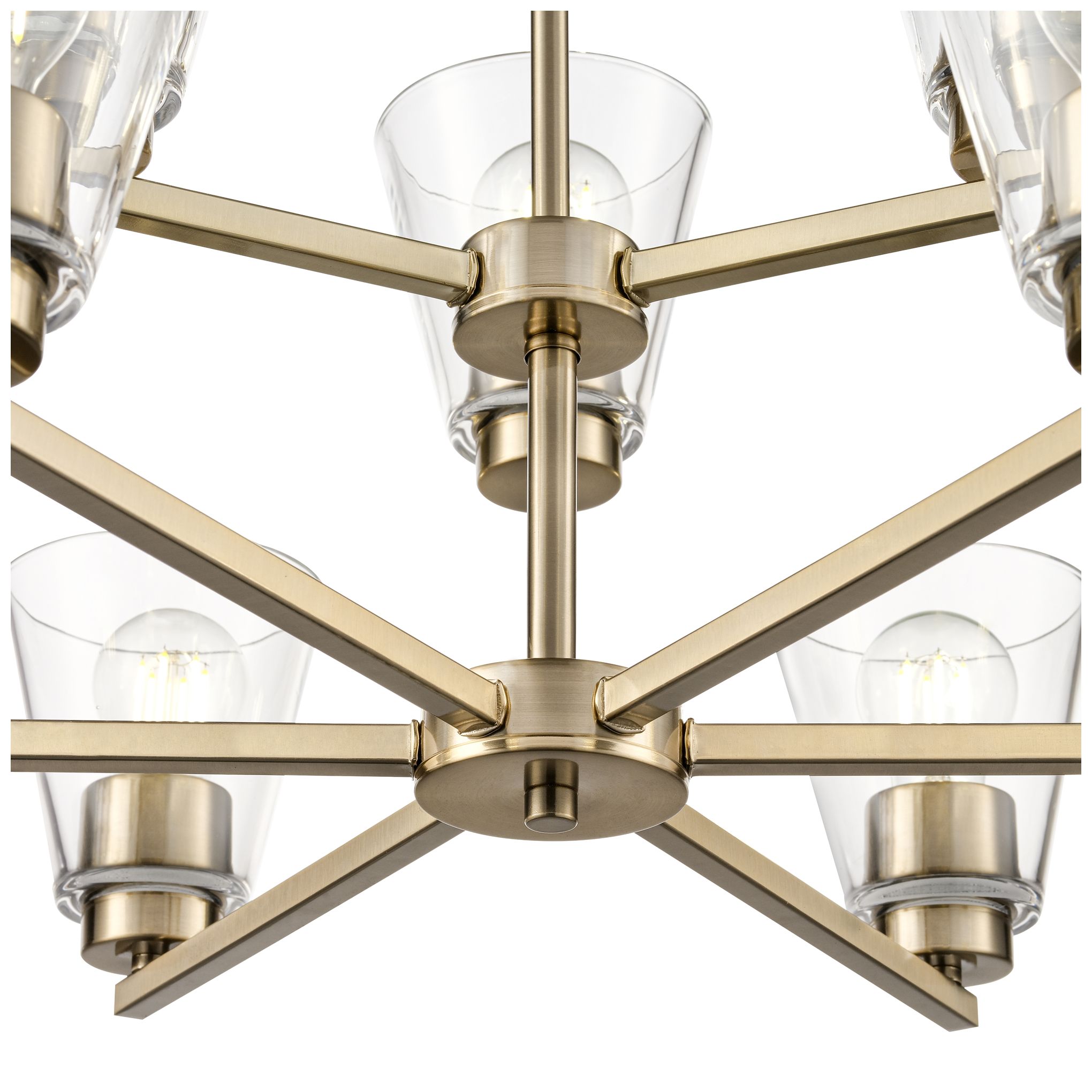 Image 3 Strayhan 28.5" 9-Light Chandelier in  Modern Gold more views