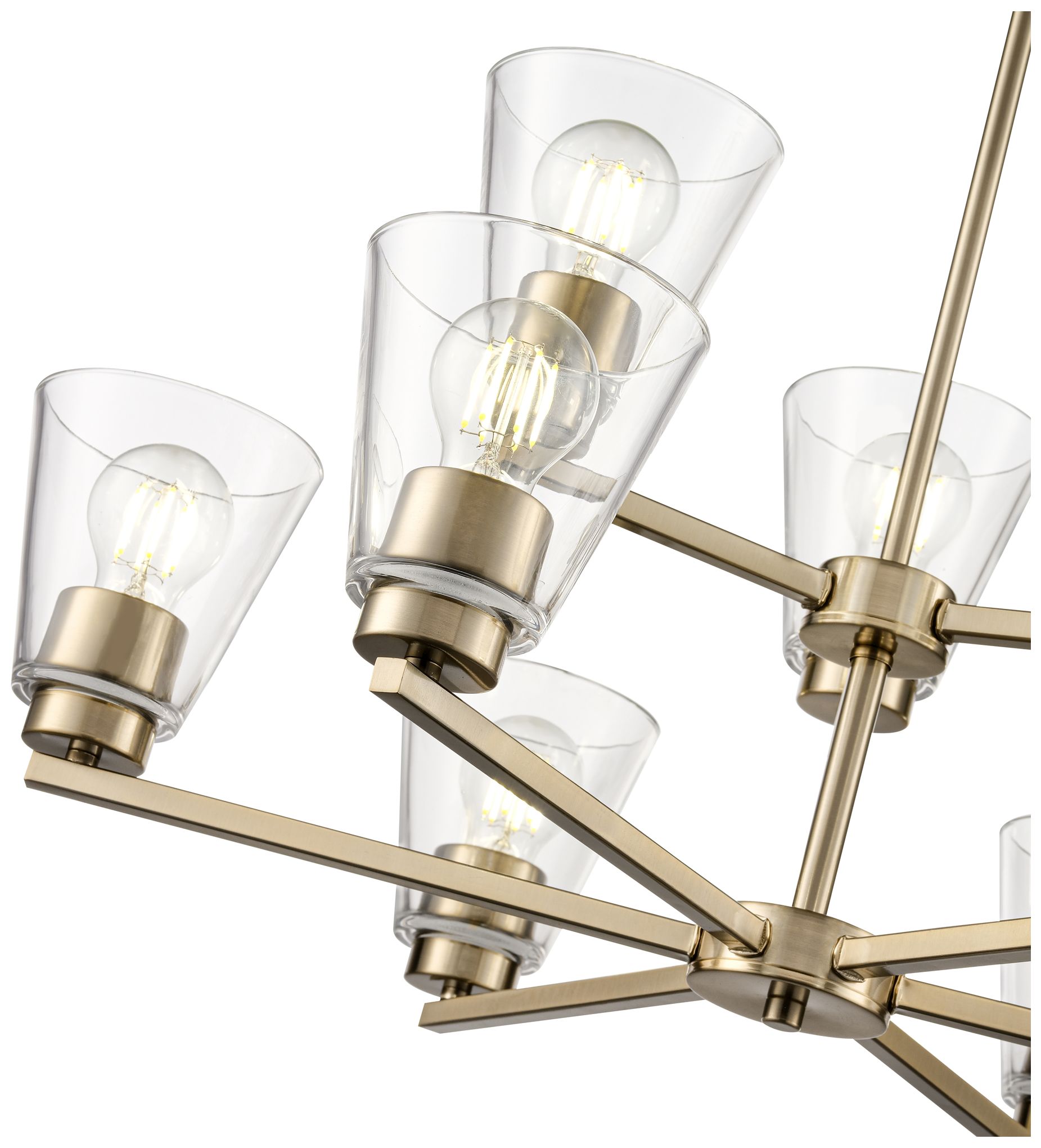 Image 5 Strayhan 28.5" 9-Light Chandelier in  Modern Gold more views