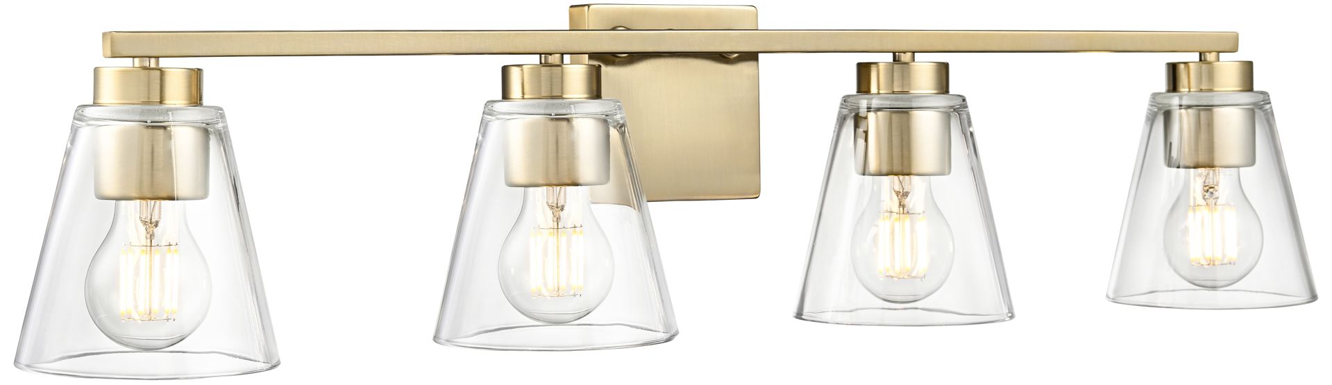 Image 2 Strayhan 31" Wide 4-Light Vanity in Modern Gold