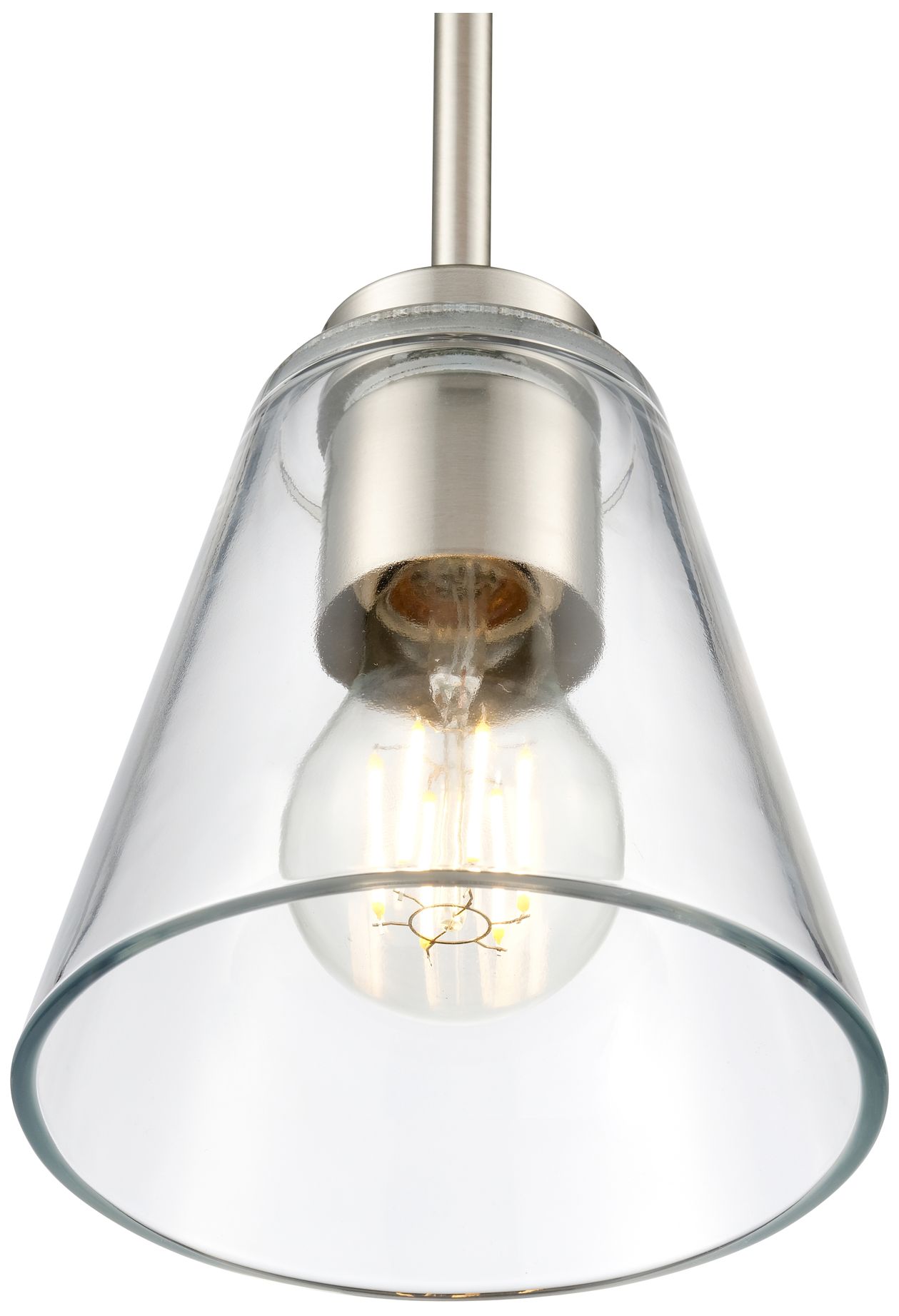 Image 4 Strayhan 5.75" 1-Light Mini Pendant in Brushed Nickel more views
