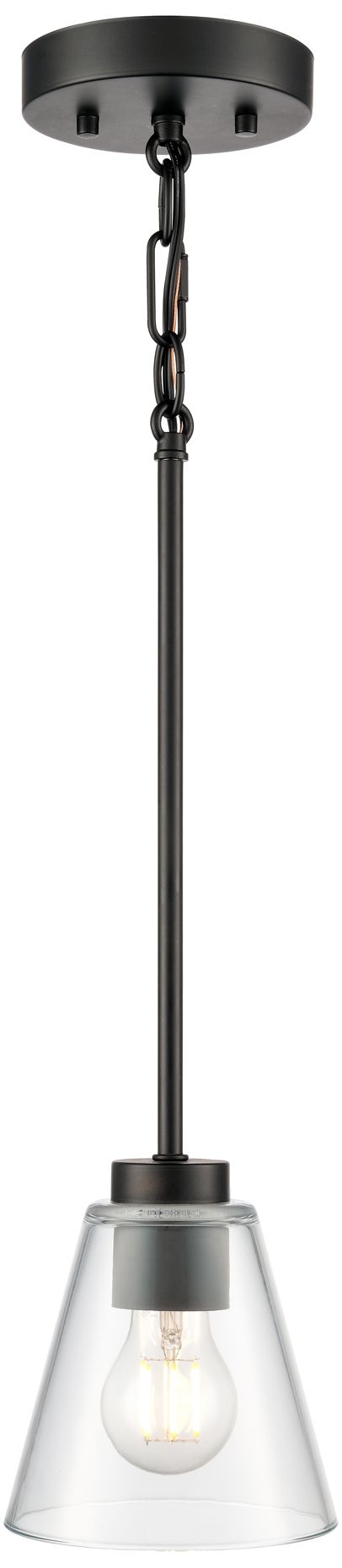 Image 3 Strayhan 5.75" 1-Light Mini Pendant in Matte Black more views