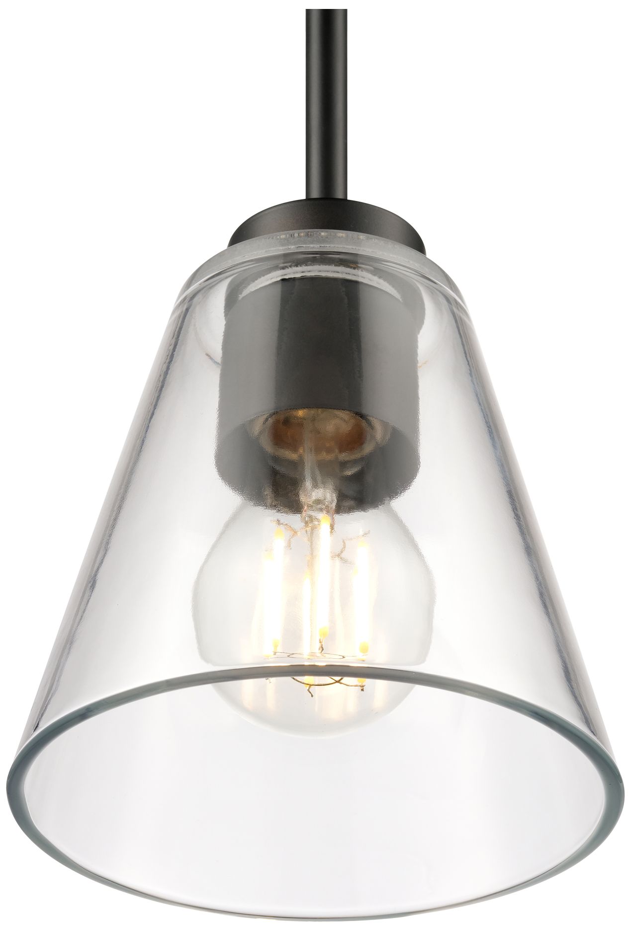 Image 4 Strayhan 5.75" 1-Light Mini Pendant in Matte Black more views