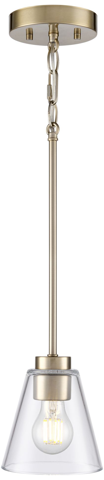 Image 3 Strayhan 5.75" 1-Light Mini Pendant in Modern Gold more views