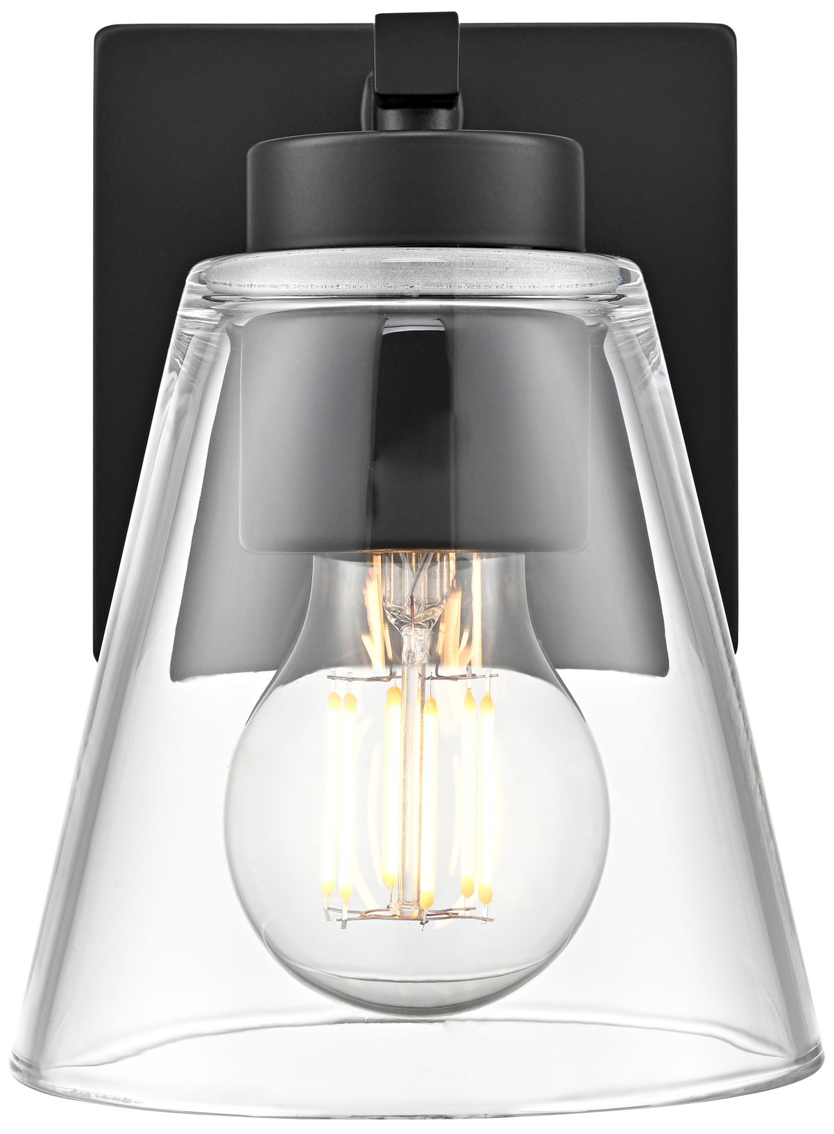 Image 3 Strayhan 6.75" High 1-Light Wall Sconce in Matte Black more views