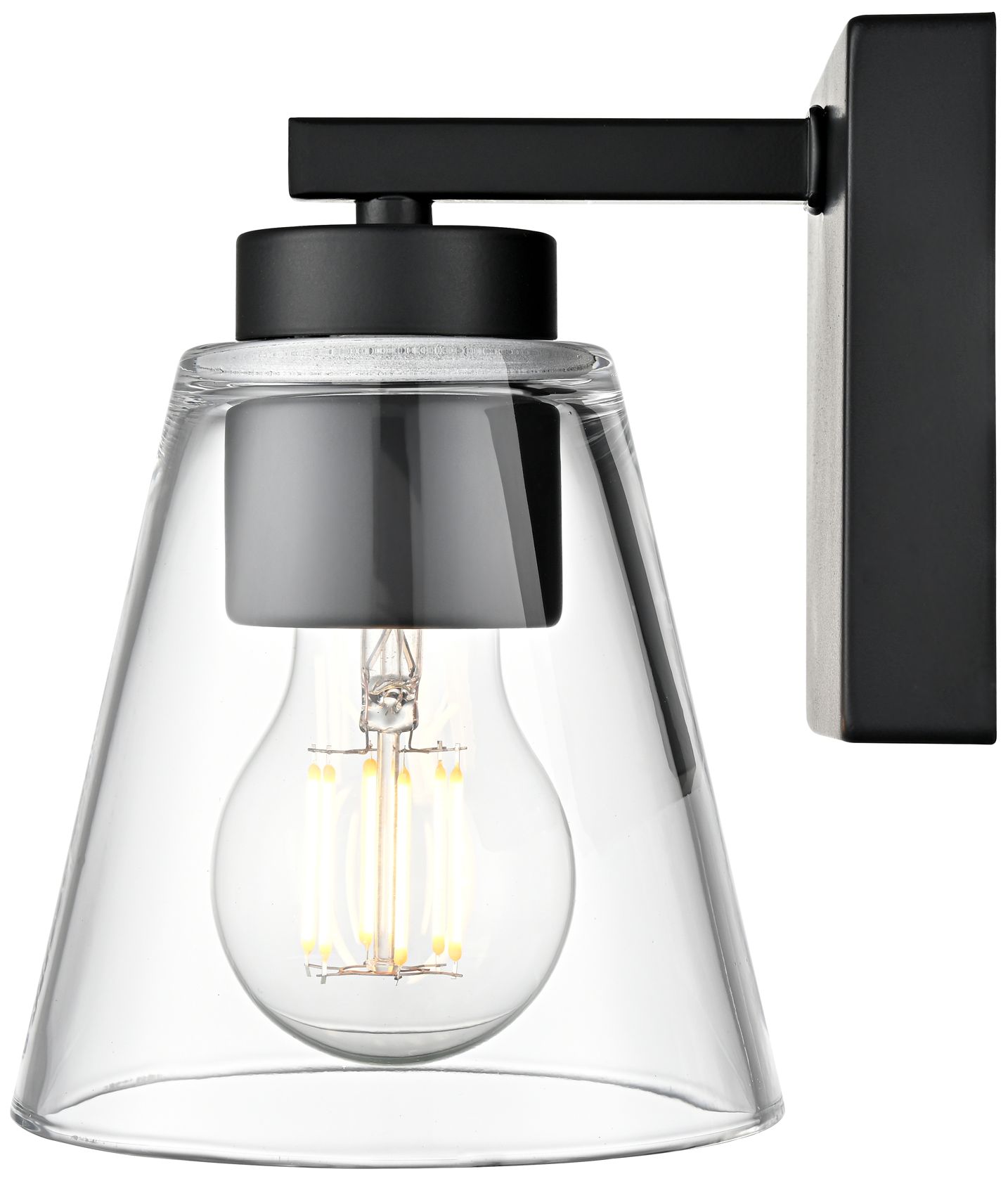 Image 4 Strayhan 6.75" High 1-Light Wall Sconce in Matte Black more views