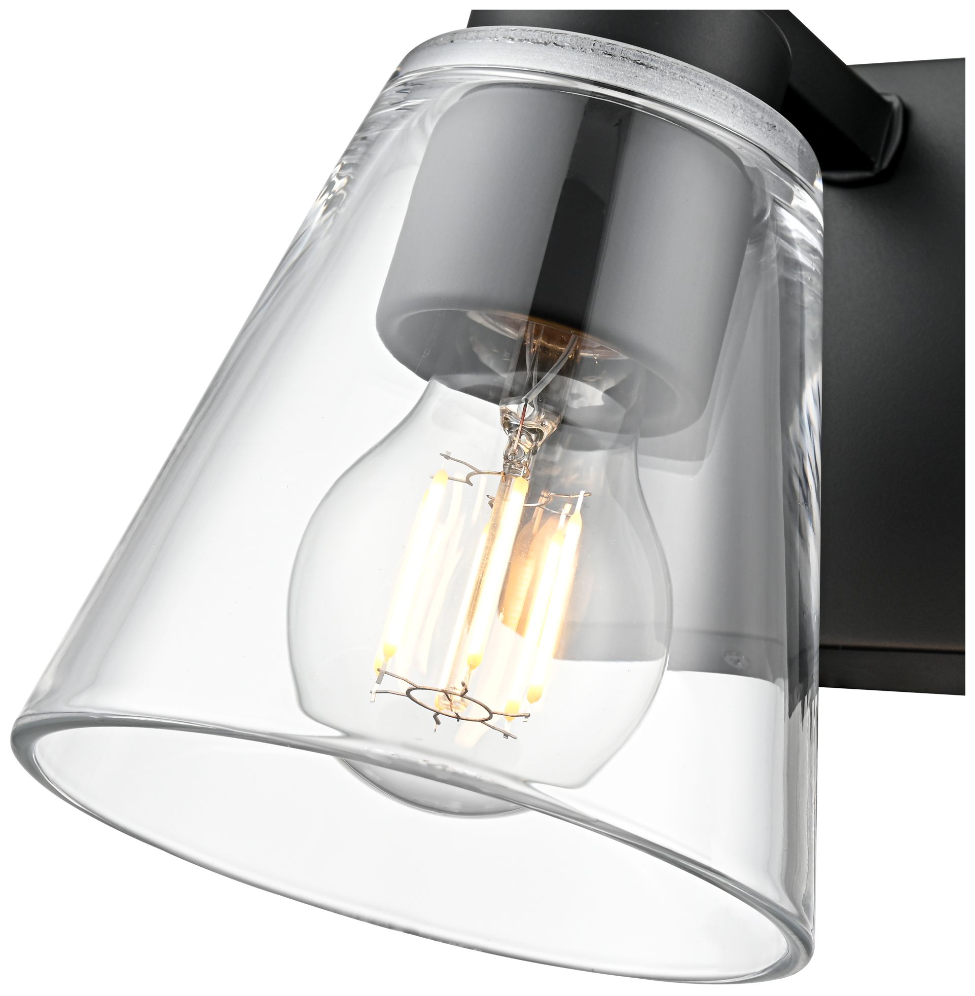 Image 6 Strayhan 6.75" High 1-Light Wall Sconce in Matte Black more views