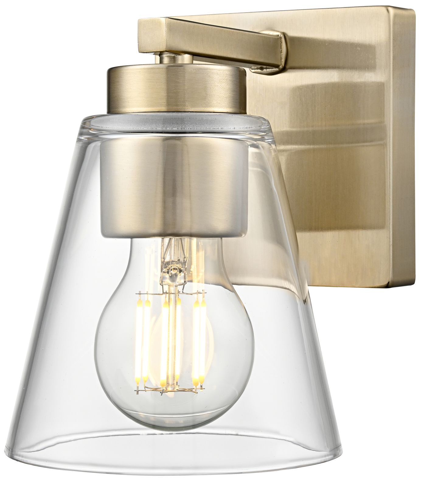 Strayhan 6.75" High 1-Light Wall Sconce in Modern Gold