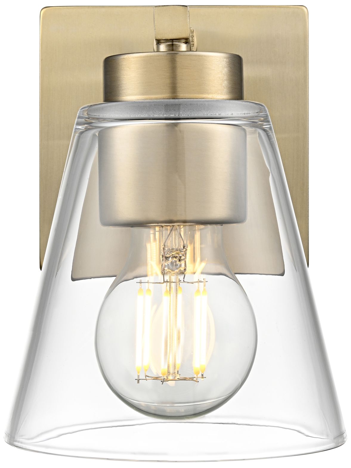 Image 3 Strayhan 6.75" High 1-Light Wall Sconce in Modern Gold more views