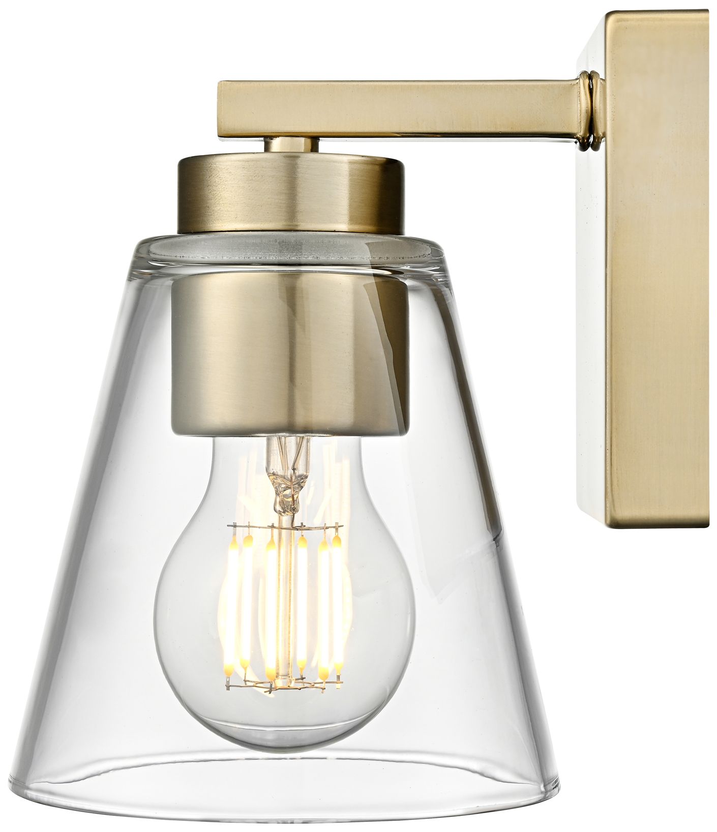 Image 4 Strayhan 6.75" High 1-Light Wall Sconce in Modern Gold more views