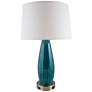 Stream Line 27 1/2" Turquoise Blue Ceramic Table Lamp with USB