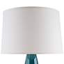 Stream Line 27 1/2" Turquoise Blue Ceramic Table Lamp with USB