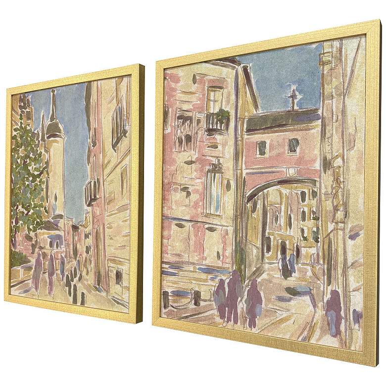 Image 3 Street Scene Vibes I 22"W x 28"H Framed Art - Set of 2 more views