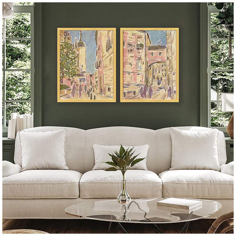 Image 5 Street Scene Vibes I 22"W x 28"H Framed Art - Set of 2 more views