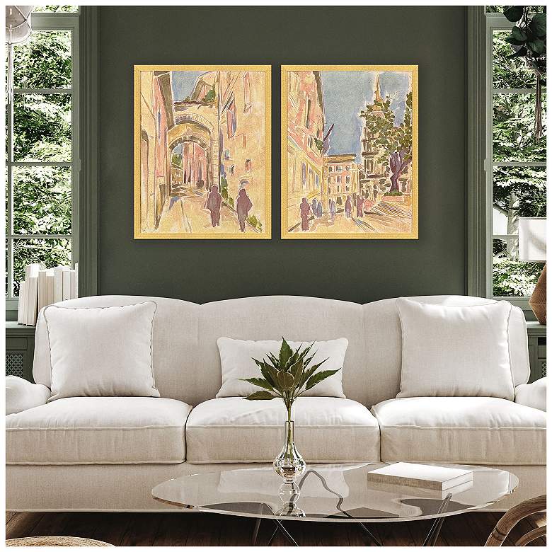 Image 5 Street Scene Vibes II 22"W x 28"H Framed Art - Set of 2 more views