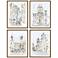 Street Scenes 25" High 4-Piece Framed Giclee Wall Art Set