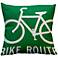 Street Smart Bike Route 18" Square Down Throw Pillow