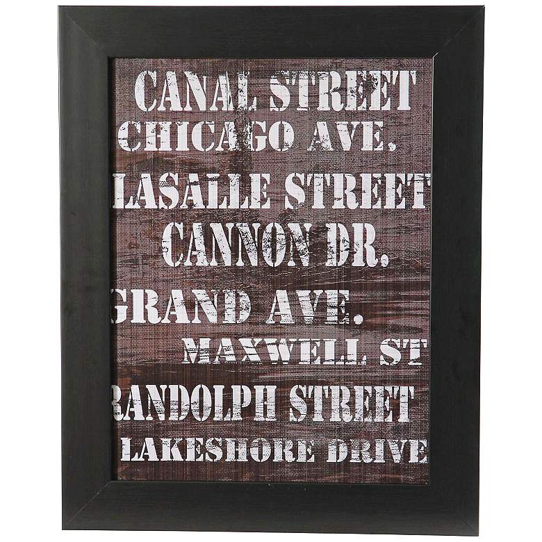 Image 1 Streets of Chicago II 20 inch High Framed Wall Art