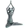 Stretching Yoga Frog 15 1/2"H Verdigris Metal Garden Statue