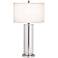 Striated Glass Cylinder Table Lamp