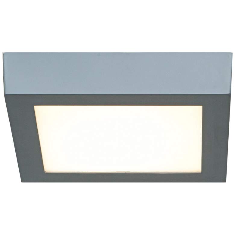 Image 1 Strike 7 inchW Silver Low-Profile Square LED Ceiling Light