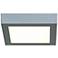 Strike 7"W Silver Low-Profile Square LED Ceiling Light