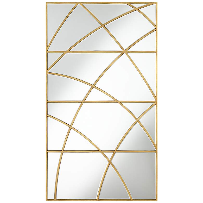 Image 1 Striked Glass Gold 27 inch x 47 inch Rectangular Wall Mirror