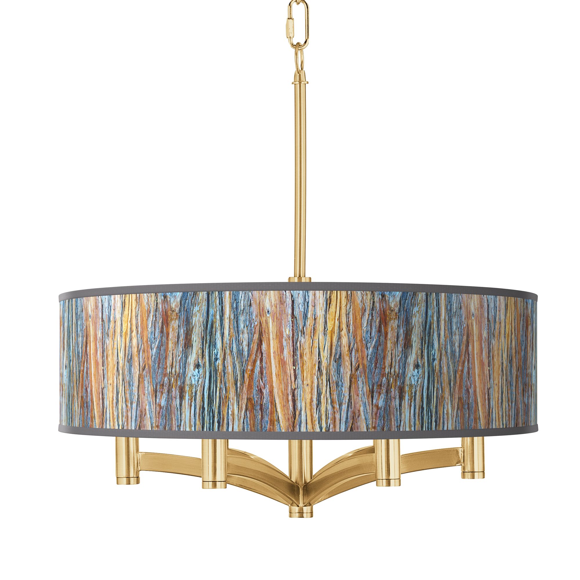Image Striking Bark Ava 6-Light Gold Pendant Chandelier