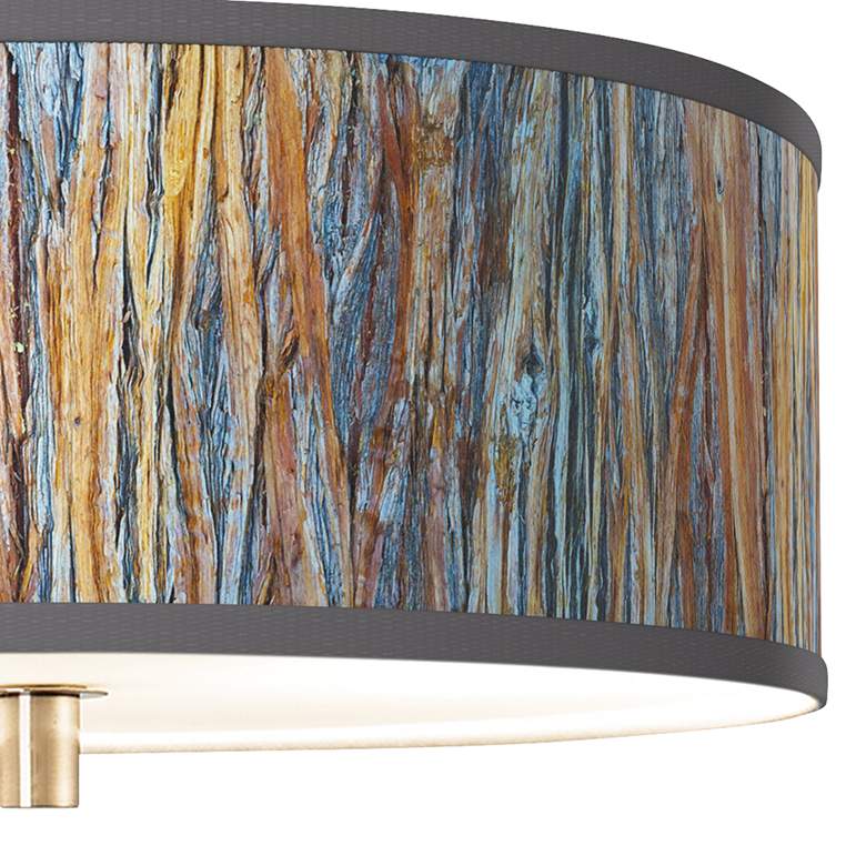 Image 2 Striking Bark Giclee 14 inch Wide Ceiling Light more views