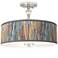 Striking Bark Giclee 16" Wide Semi-Flush Ceiling Light