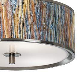 Image3 of Striking Bark Giclee Glow 14" Wide Ceiling Light more views
