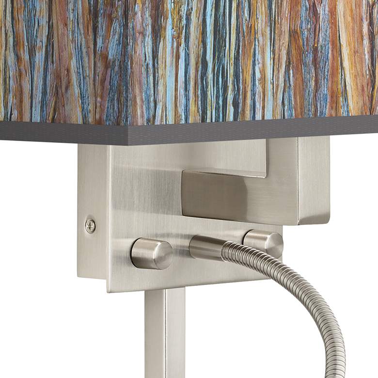 Image 2 Striking Bark Giclee Glow LED Reading Light Plug-In Sconce more views