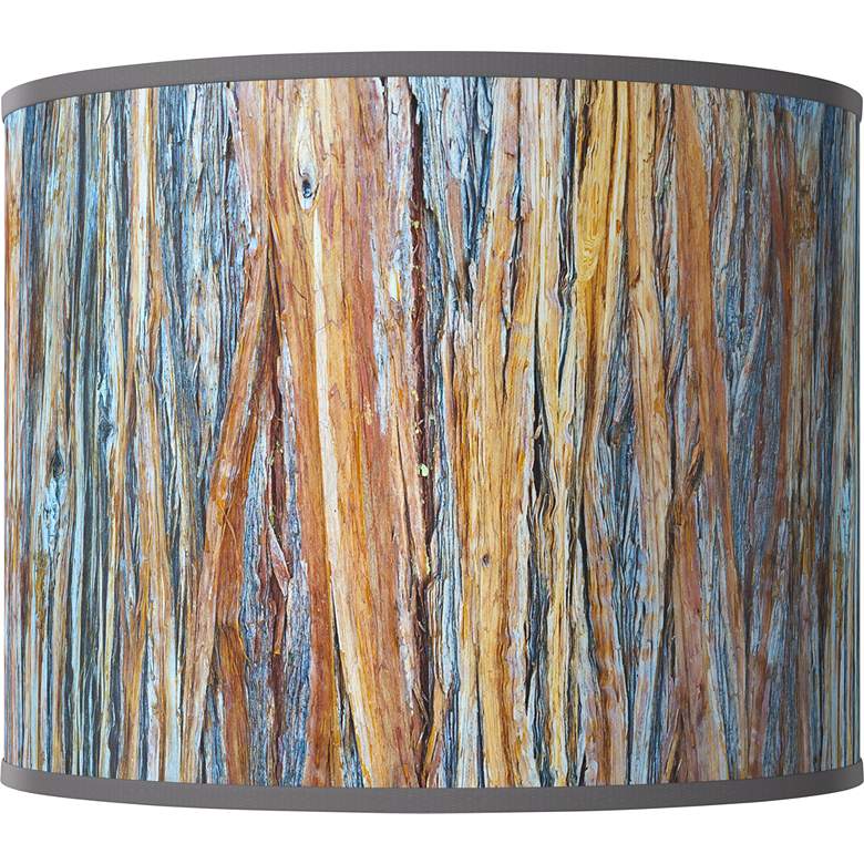 Image 1 Striking Bark Giclee Round Drum Lamp Shade 14x14x11 (Spider)