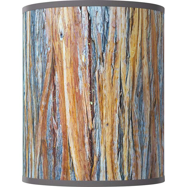 Image 1 Striking Bark Pattern Giclee Drum Lamp Shade 10x10x12 (Spider)