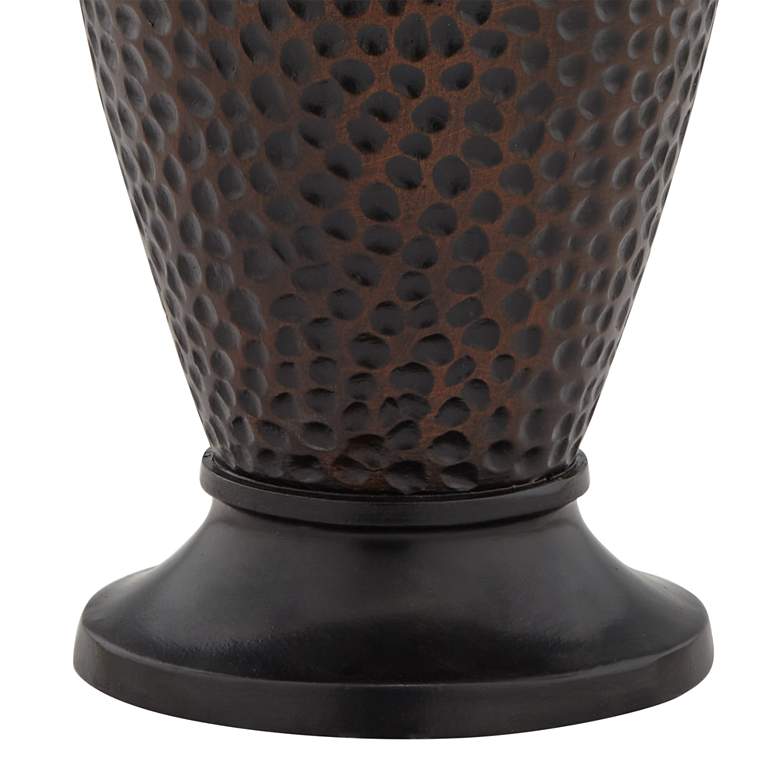 Image 3 Striking Bark Zoey Hammered Oil-Rubbed Bronze Table Lamps Set more views