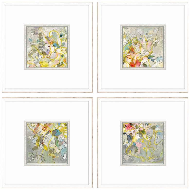 Image 1 Strings of Lights 20"W x 20"H Framed Art Set of 4