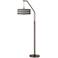 Stripes Noir Bronze Downbridge Arc Floor Lamp