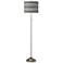 Stripes Noir Brushed Nickel Pull Chain Floor Lamp