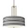 Stripes Noir Carey 24" Brushed Nickel 4-Light Chandelier