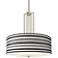 Stripes Noir Carey 24" Brushed Nickel 4-Light Chandelier