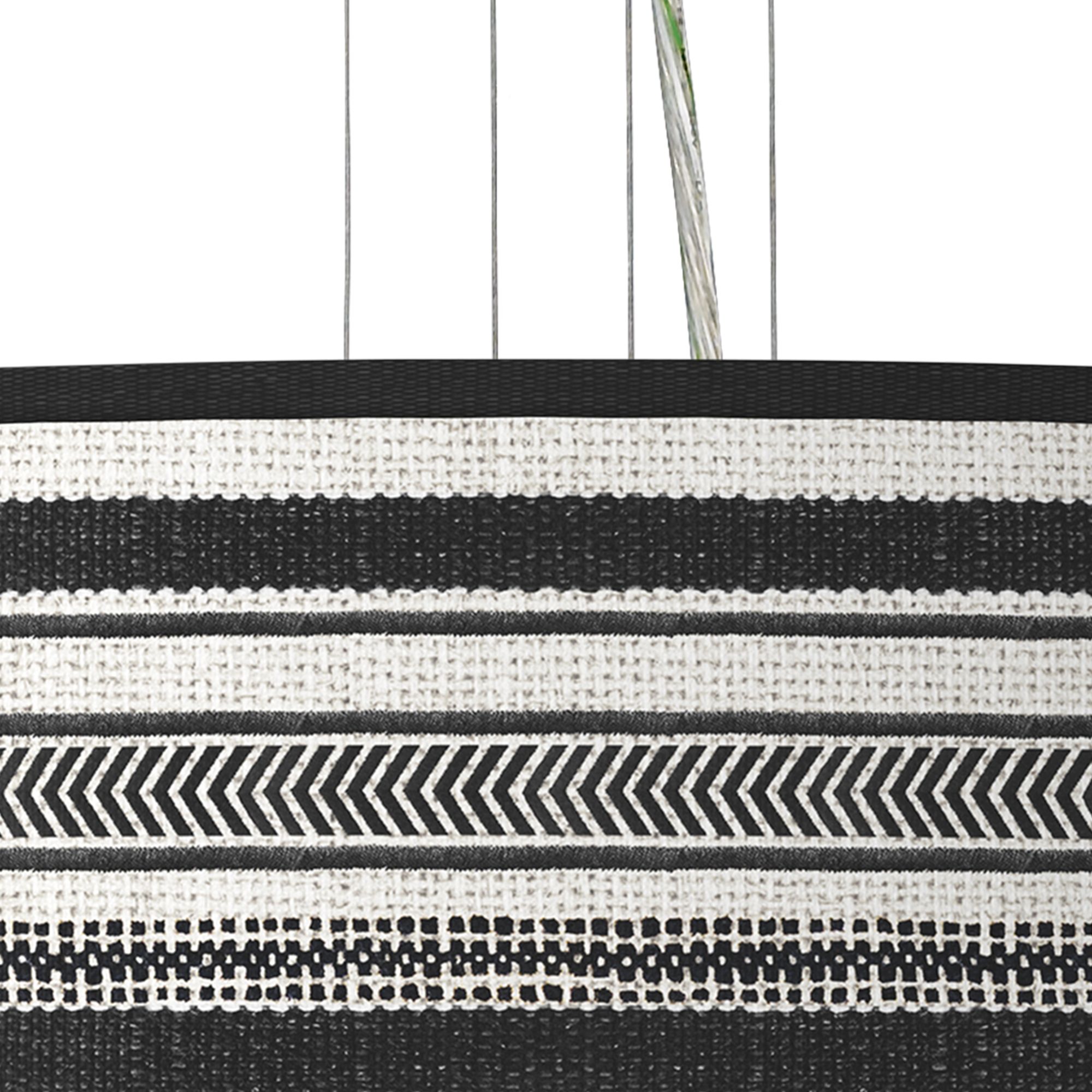 Image 2 Stripes Noir Giclee 24" Wide 4-Light Pendant Chandelier more views