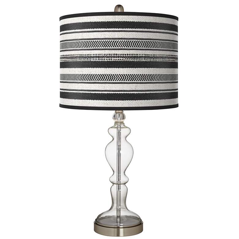 Image 1 Stripes Noir Giclee Apothecary Clear Glass Table Lamp