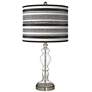 Stripes Noir Giclee Apothecary Clear Glass Table Lamp