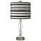 Stripes Noir Giclee Apothecary Clear Glass Table Lamp