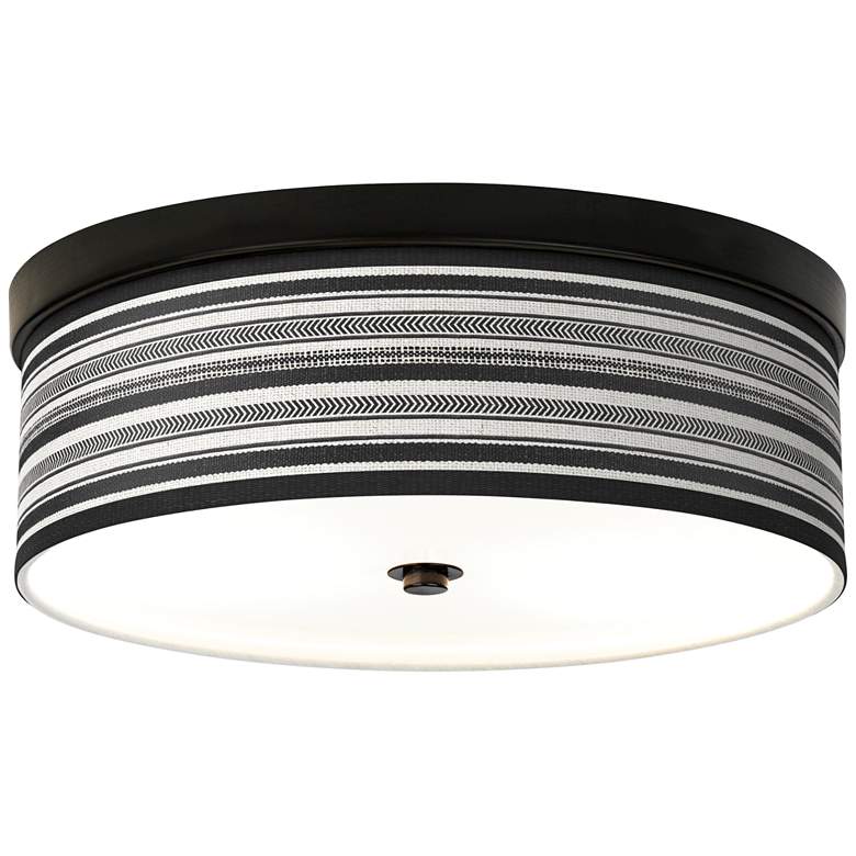 Stripes Noir Giclee Energy Efficient Bronze Ceiling Light