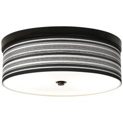Stripes Noir Giclee Energy Efficient Bronze Ceiling Light