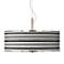 Stripes Noir Giclee Glow 20" Wide Pendant Light