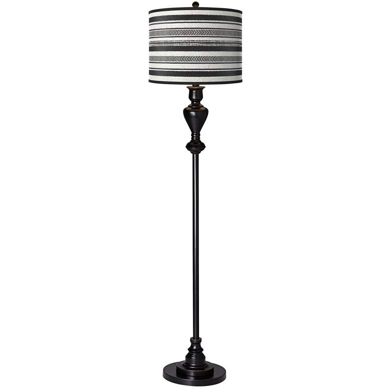 Image 2 Stripes Noir Giclee Glow Black Bronze Floor Lamp