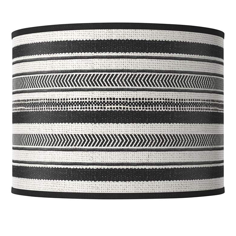Image 1 Stripes Noir Giclee Lamp Shade 13.5x13.5x10 (Spider)