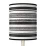 Stripes Noir Giclee Modern Droplet Table Lamp