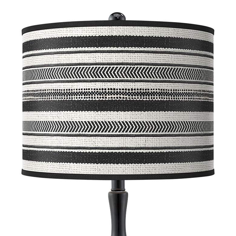 Image 2 Stripes Noir Giclee Paley Black Table Lamp more views
